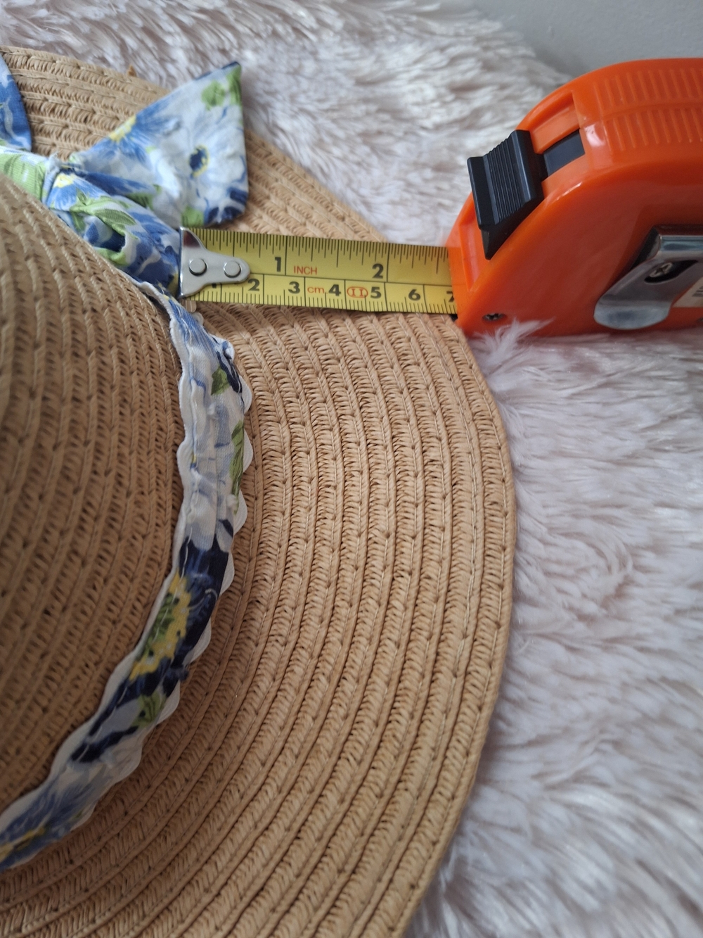 NWT Girls Woven Sun Hat with Floral Band -  Max Studio-  20 Inch Circumference - Picture 4 of 10
